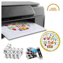 PROFESSIONAL DELUXE PACKAGE: INKEDIBLES WIDE FORMAT CANON IX6820 BUNDLED PRINTING SYSTEM (INCLUDES BRAND NEW PRINTER + EDIBLE INK CARTRIDGES + CLEANING CARTRIDGE