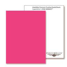 Inkedibles Premium Frosting DazzleSheets: 3 pack 8.5x11 (PINK SPARKLE)