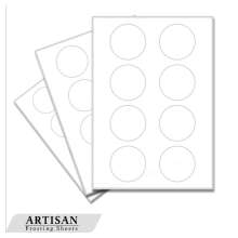 Inkedibles Artisan Frosting Sheets 24 sheets: Precut 2.5 inch circles (12 circles per sheet)
