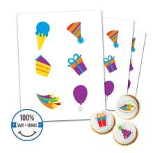 Custom Printed Cookie Toppers and Cupcake Toppers - 6 circles, 3 inch