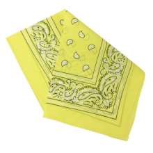 Cotton Bandanas for Face Masks | Make a Cloth Face Mask (22 inch size) - Stylish Yellow