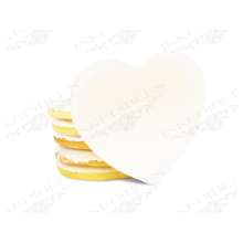 Heart Shaped Gourmet Hand-Made Cookie (White, 3.5 inch) - Printable