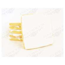 Square Shaped Gourmet Hand-Made Cookie (White, 3 inch) - Printable