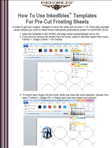 Frosting Sheet Templates - how to use